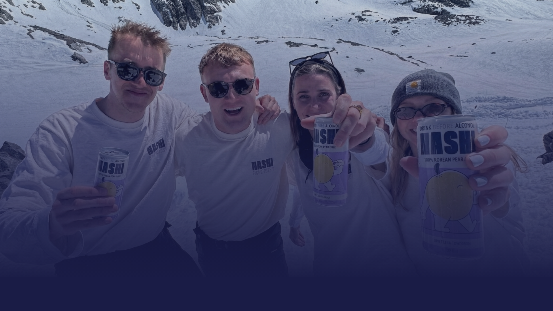 People celebrating with drinks